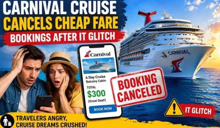 Carnival Cruise Cancels Cheap Fare Bookings After IT Glitch