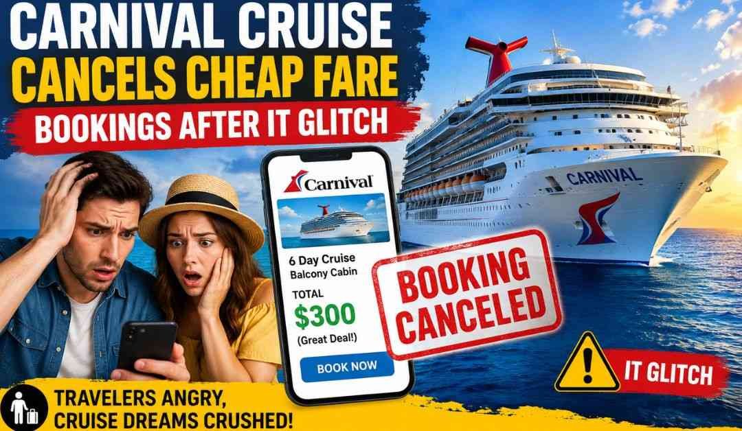 Carnival Cruise Cancels Cheap Fare Bookings After IT Glitch