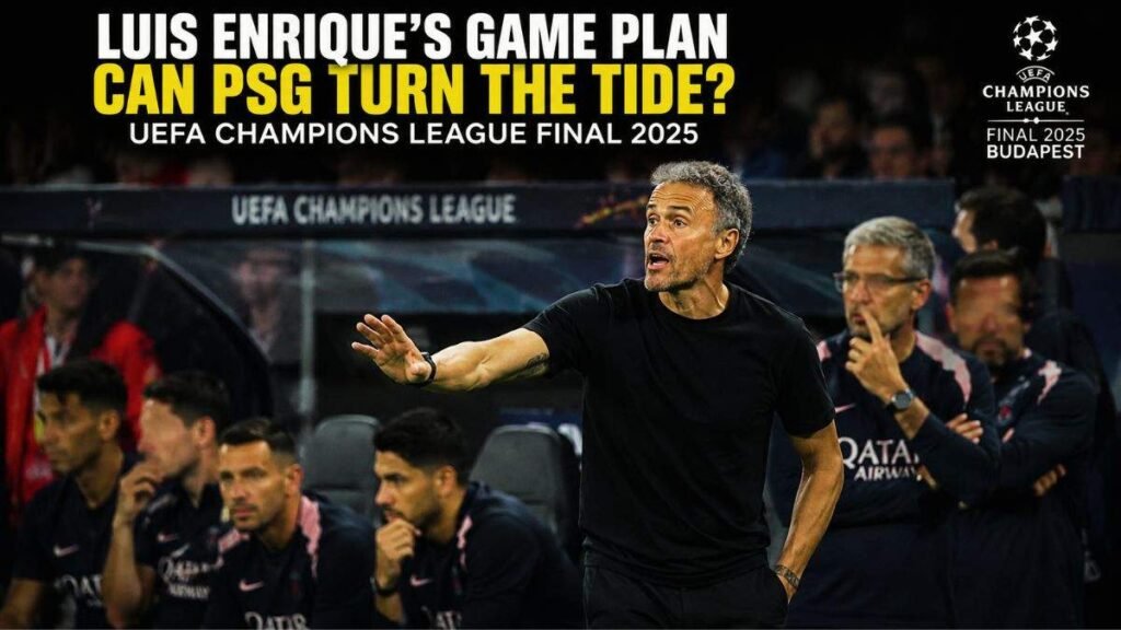 Luis Enrique directing PSG during the 