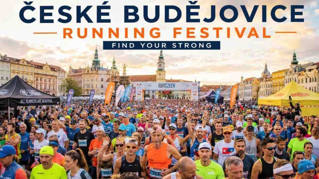 Mattoni Half Marathon Ceske Budejovice 2026 sold-out race with thousands of runners at the starting line.