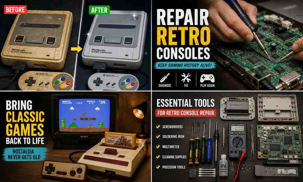 Repairing retro Japanese game consoles step-by-step