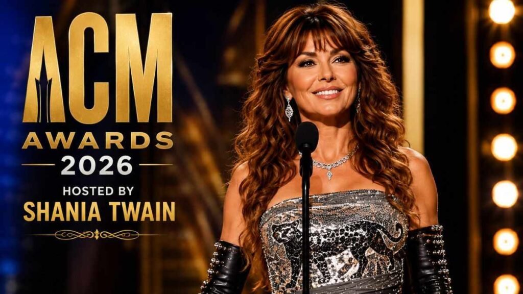 Shania Twain on ACM Awards red carpet 2026