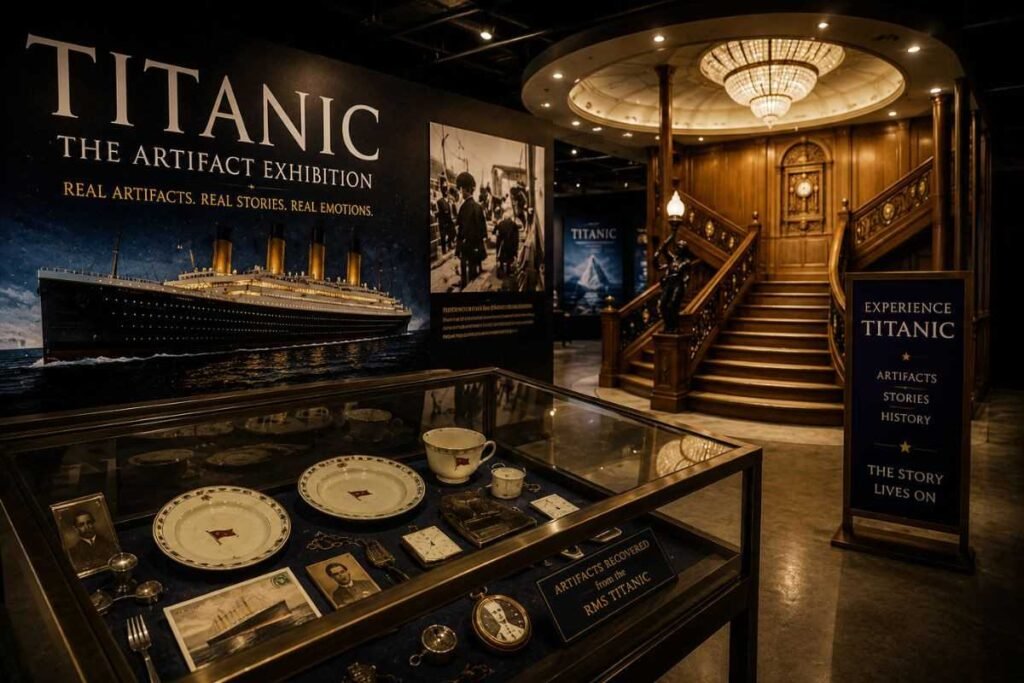 Titanic Grand Staircase recreation at Cleveland exhibition