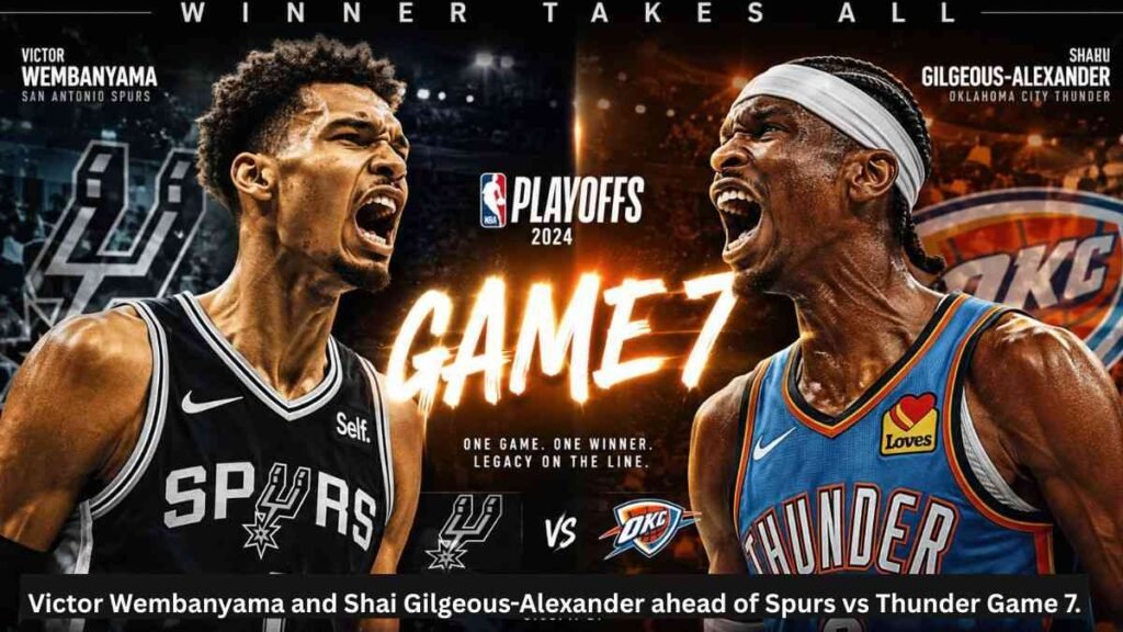 Victor Wembanyama and Shai Gilgeous-Alexander ahead of Spurs vs Thunder Game 7.