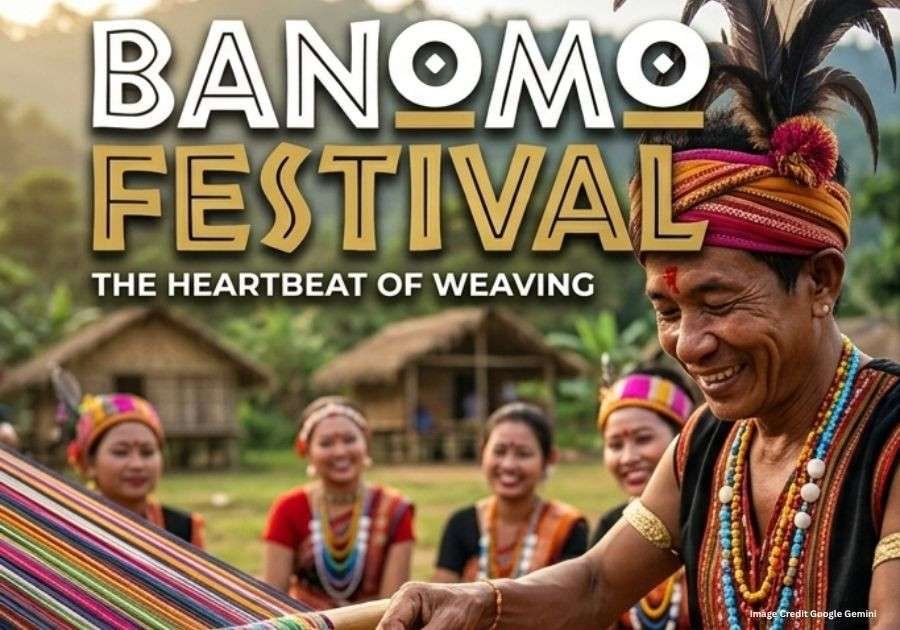 Festival attendees walking through Bonnaroo entrance arch in Tennessee