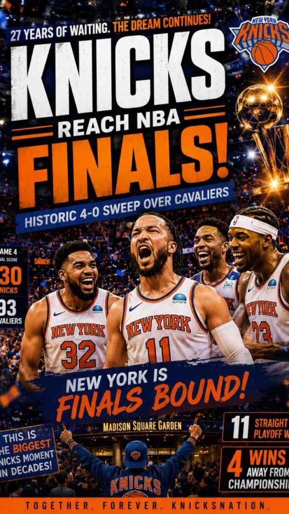 Knicks are heading to the NBA Finals after 27 years