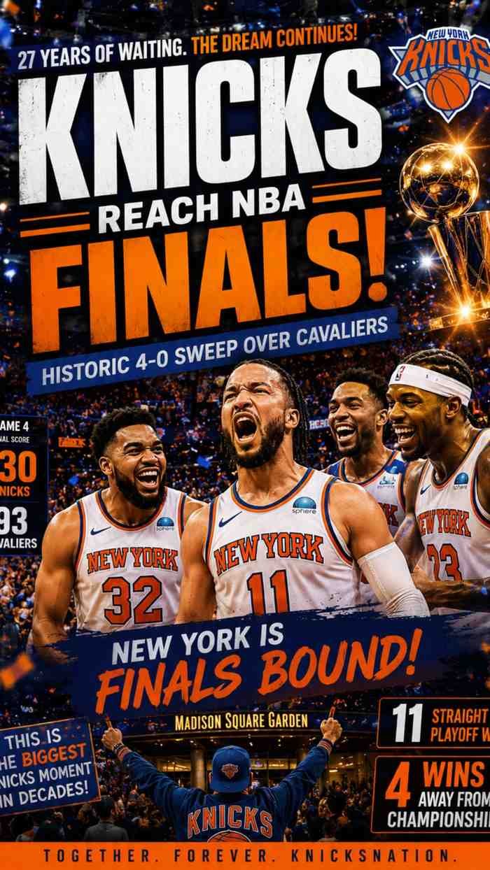 Knicks are heading to the NBA Finals after 27 years