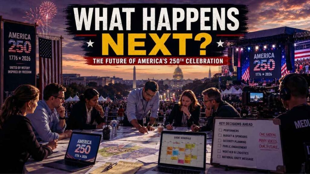 Future outlook for the Freedom 250 festival and America’s anniversary celebration.