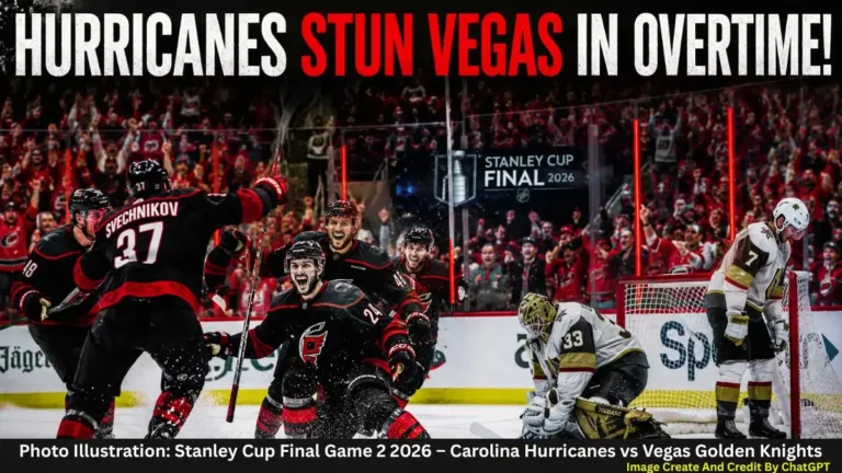 Stanley Cup Final Game 2 2026: Hurricanes Defeat Golden Knights in Overtime Thriller to Level Series