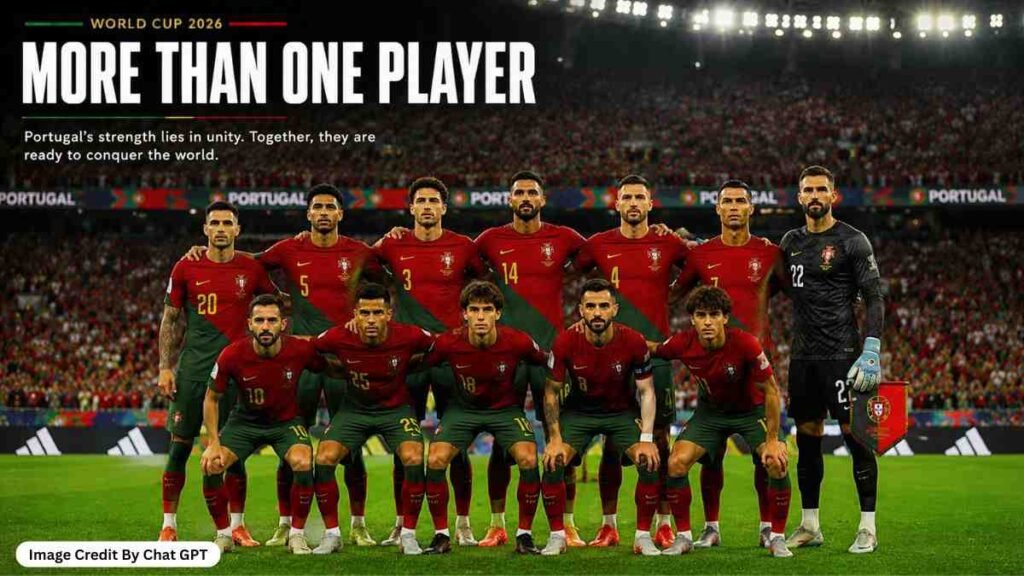 Portugal national team lined up before a World Cup match