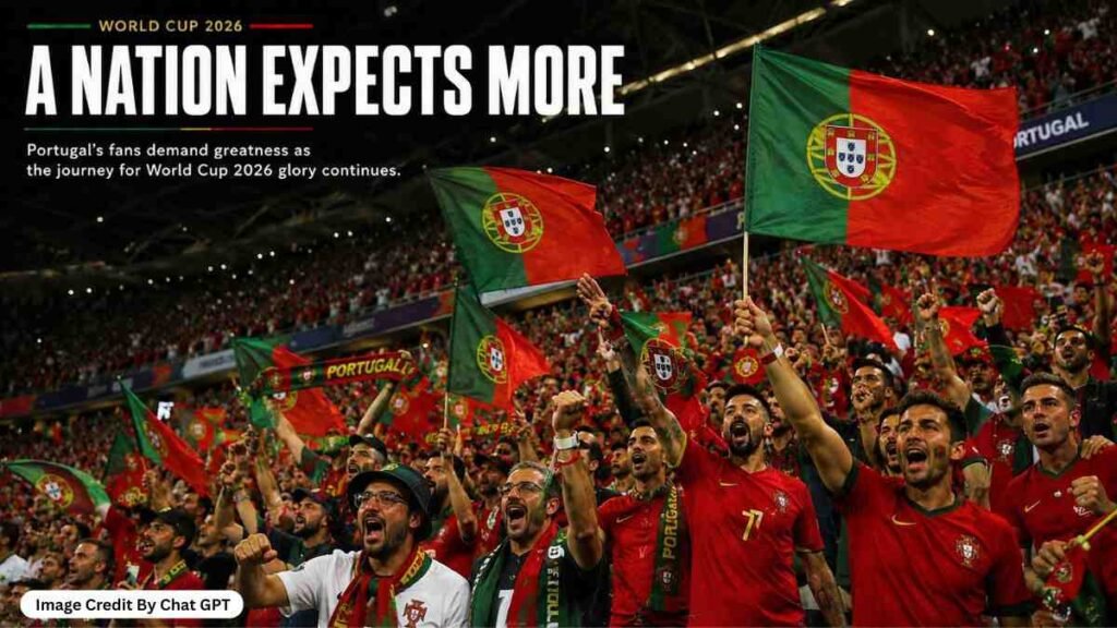 Portugal supporters cheering during FIFA World Cup 2026