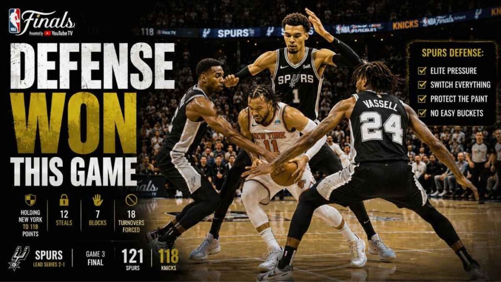 Spurs defensive strategy against Knicks