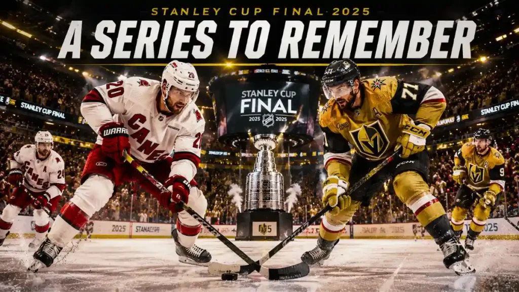 Carolina Hurricanes and Vegas Golden Knights compete during the Stanley Cup Final 2026.