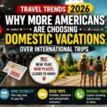 Travel Trends 2026 showing Americans choosing domestic vacations over international travel.
