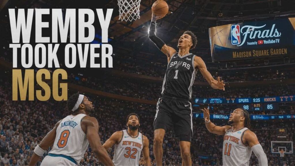 Victor Wembanyama historic performance against the Knicks in NBA Finals Game 3
